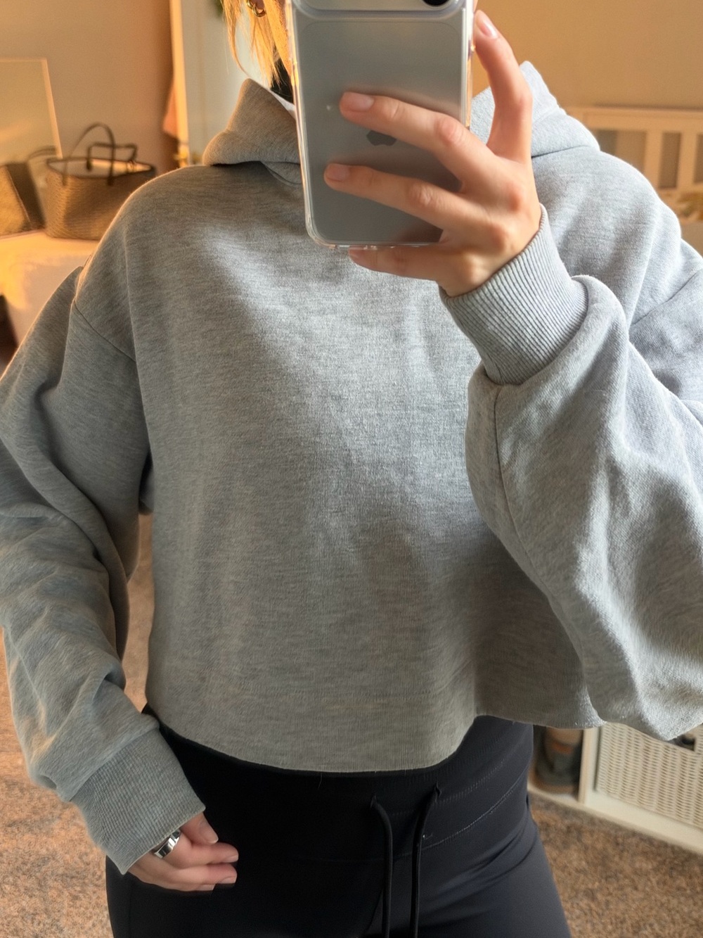Alo Yoga Cropped Bae Hoodie